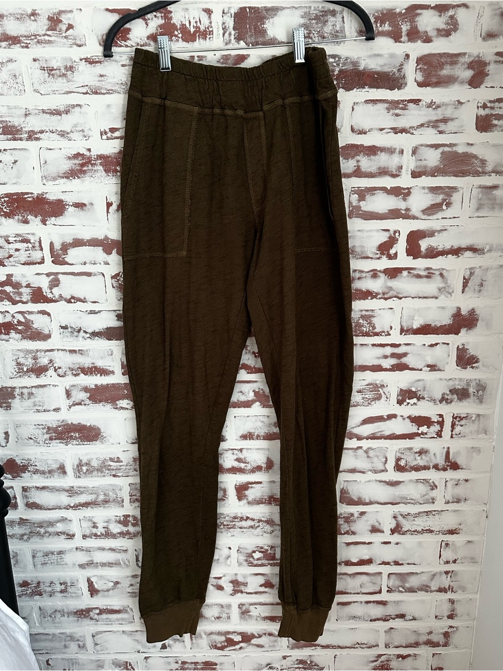 Spiritual Gangster Olive Brown Knit Sweatpants